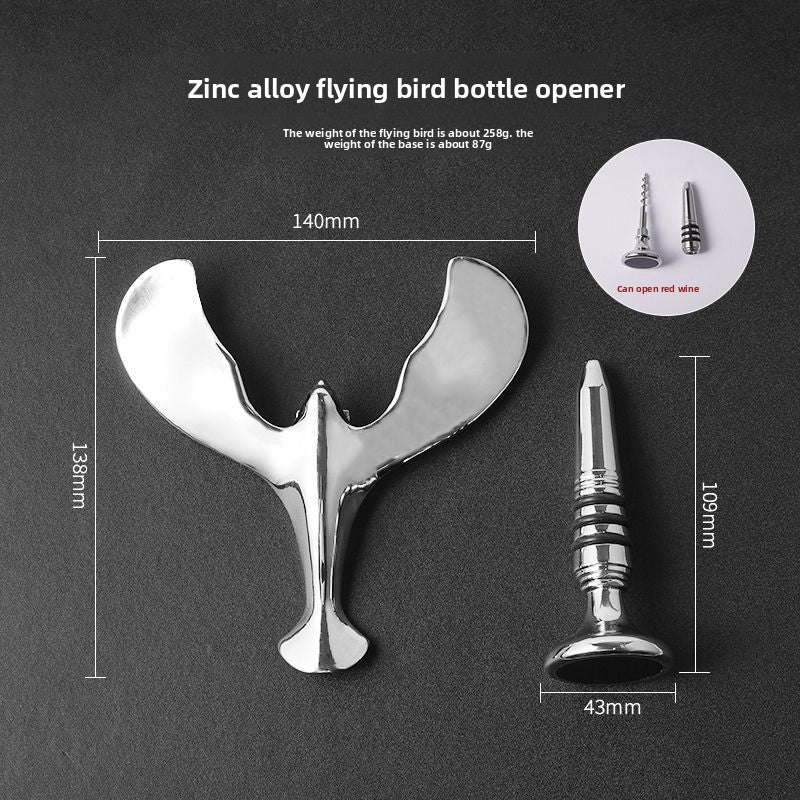 Flying Bird Balancing Bottle Opener, Unbreakable Bird, Balancing Bird, Metal Creative Beer Bottle Opener, Floating Bottle Opener
