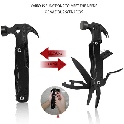 Multifunctional Survival Hammer 14 in 1 Stainless Steel Alloy Material