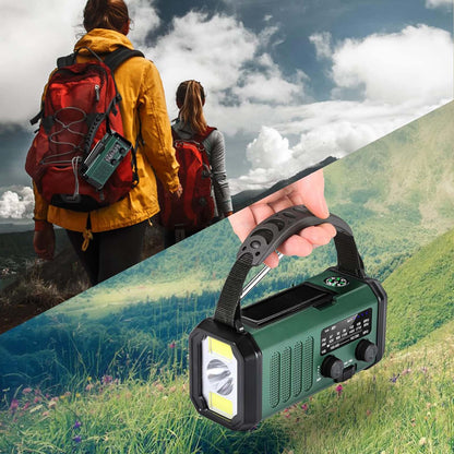 10,000mAh Emergency Crank & Solar Weather Radio